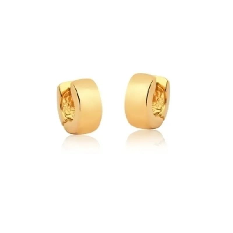 BRINCO BAN. DOURADO LISO ARGOLA 15X16X7MM