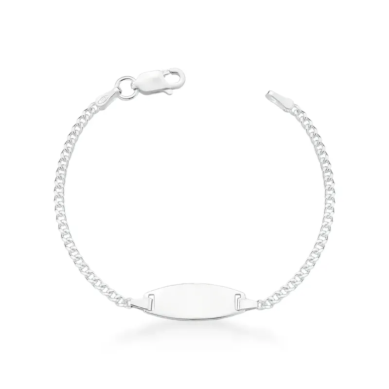 PULSEIRA KIDS PRATEADO LISO PLACA