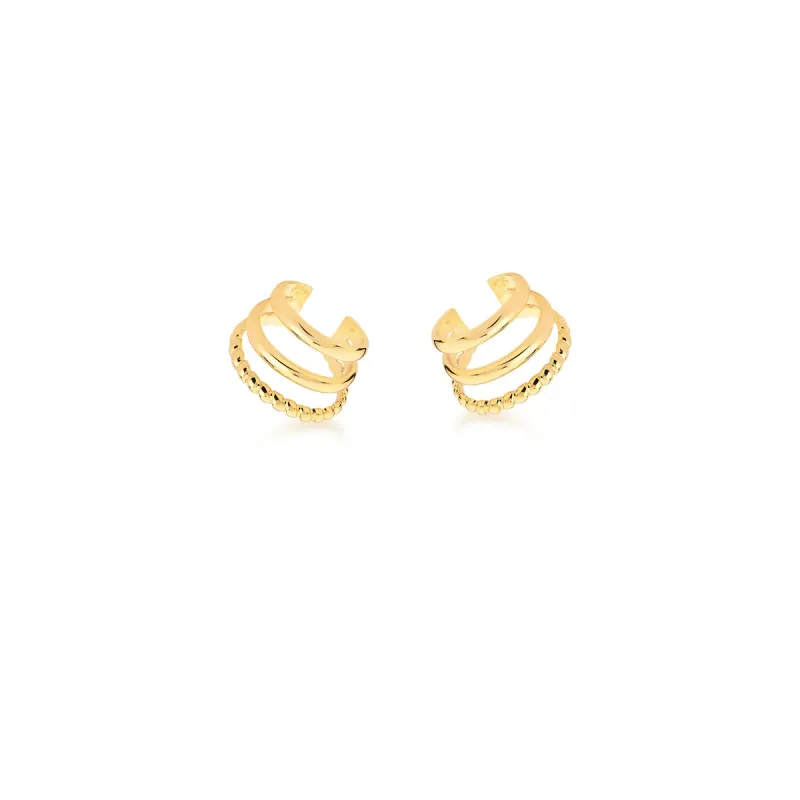 PIERCING BAN. DOURADO LISO 3 VOLTAS TRANCADO