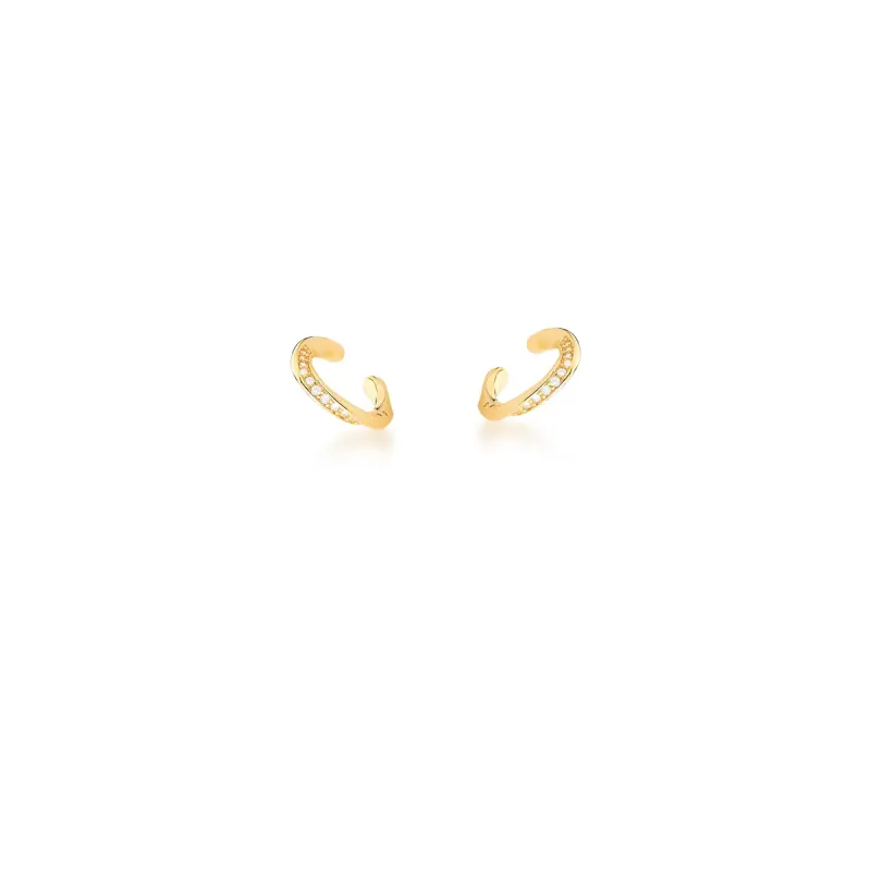 PIERCING BAN. DOURADO CRAV. ZIRC BRANCA 1 LINHA