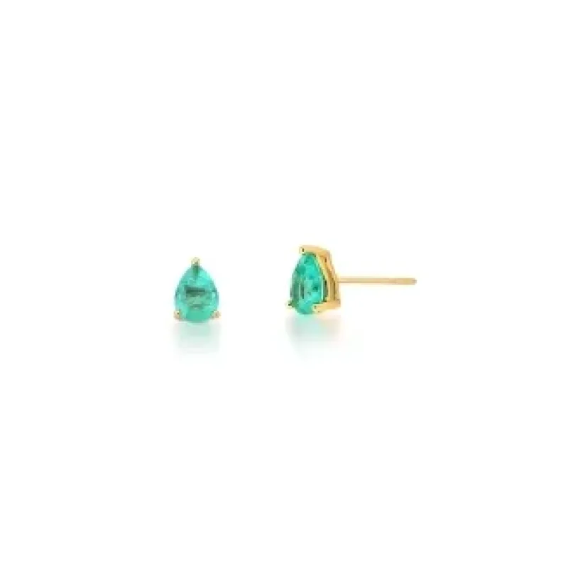 BRINCO BAN. DOURADO PEDRA FUSION TURMALINA GOTA 6X8MM