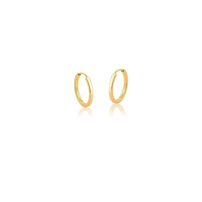 BRINCO ARGOLA LISO FIO QUADRADO 15MM BAN. DOURADO