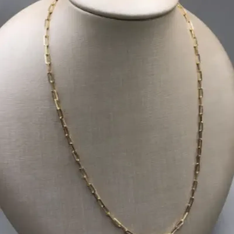 CORRENTE MALHA CARTIER 7X3X1MM BAN. DOURADO LISO