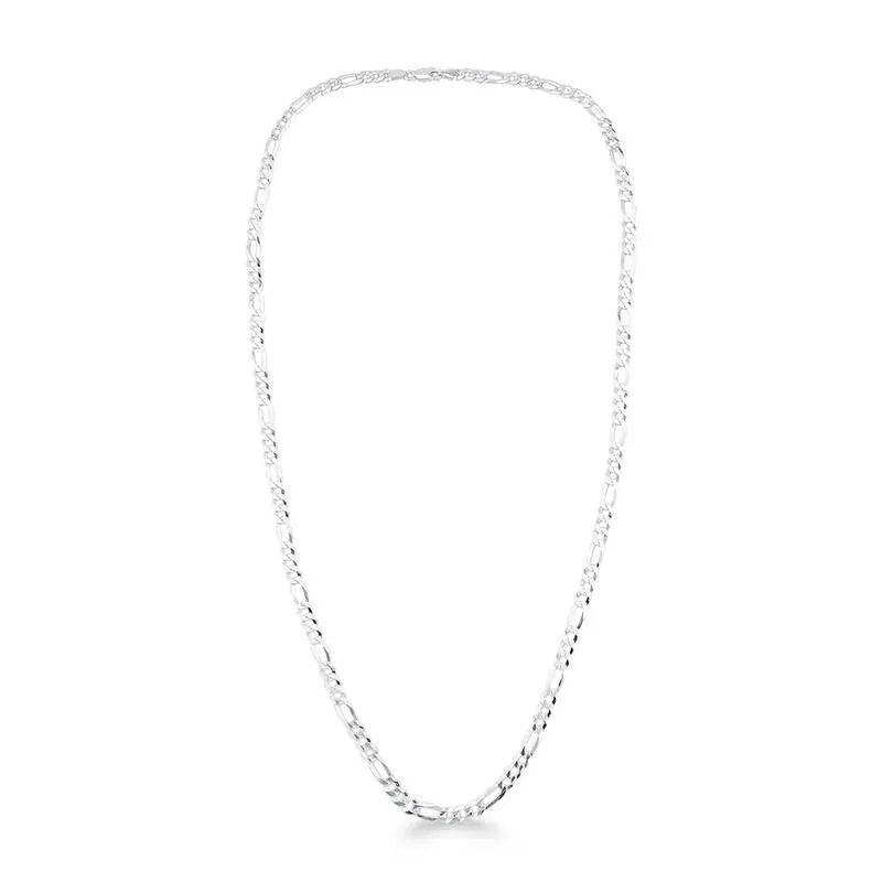 CORRENTE EM MALHA GROUMET 3X1 PRATA LISA 60cm