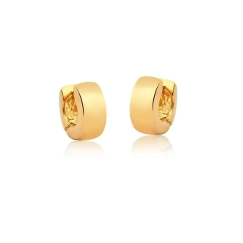 BRINCO BAN. DOURADO LISO ARGOLA 15X16X7MM