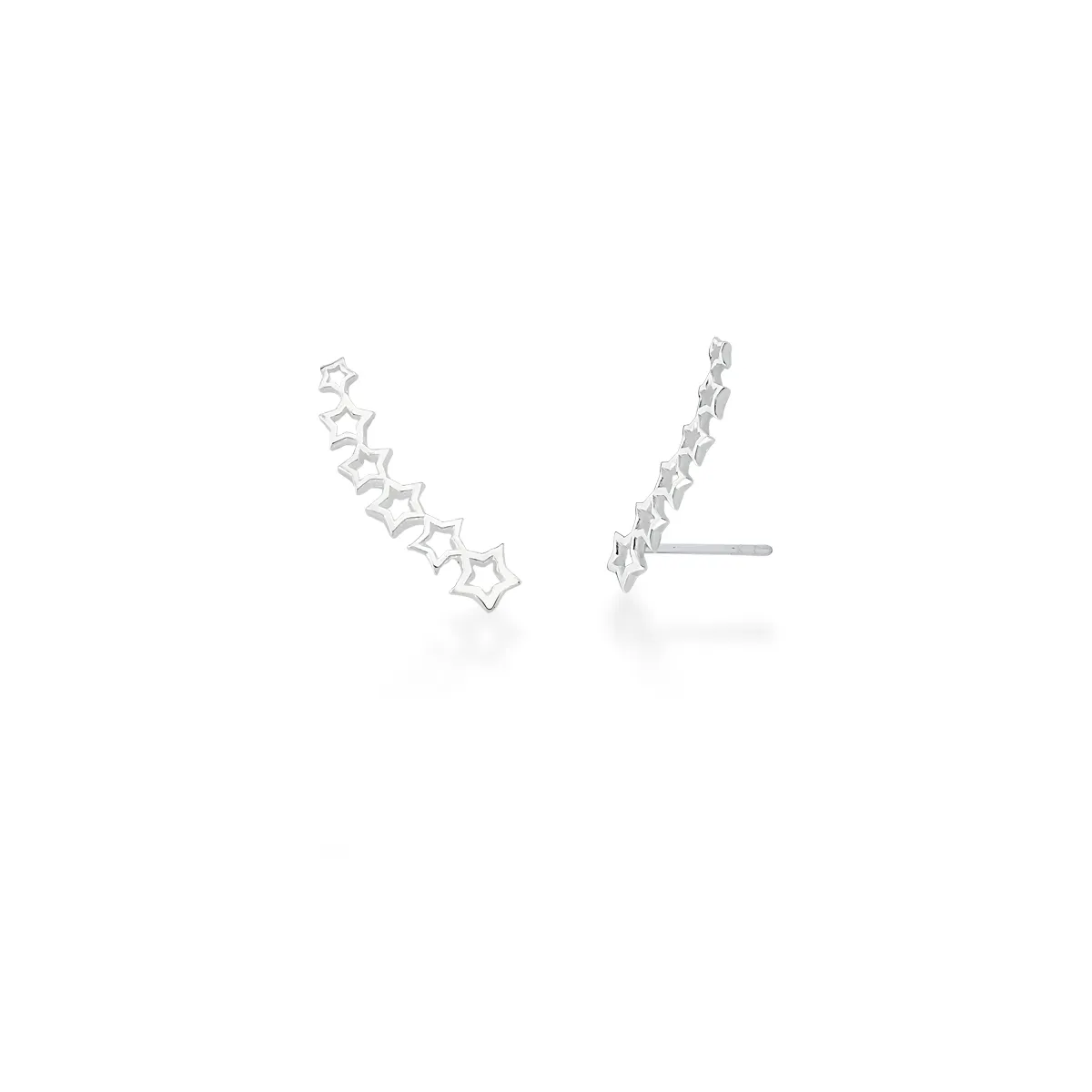 Brinco em Prata Ear Cuff Estrelas