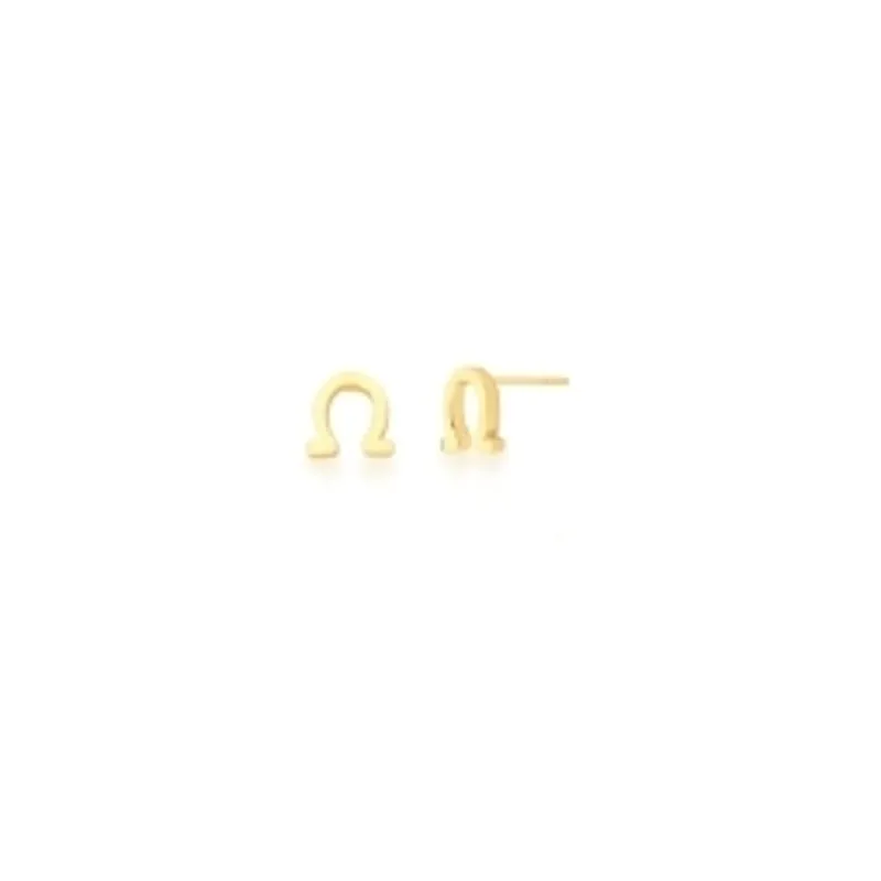 BRINCO BAN. DOURADO LISO FERRADURA CURVO 6MM