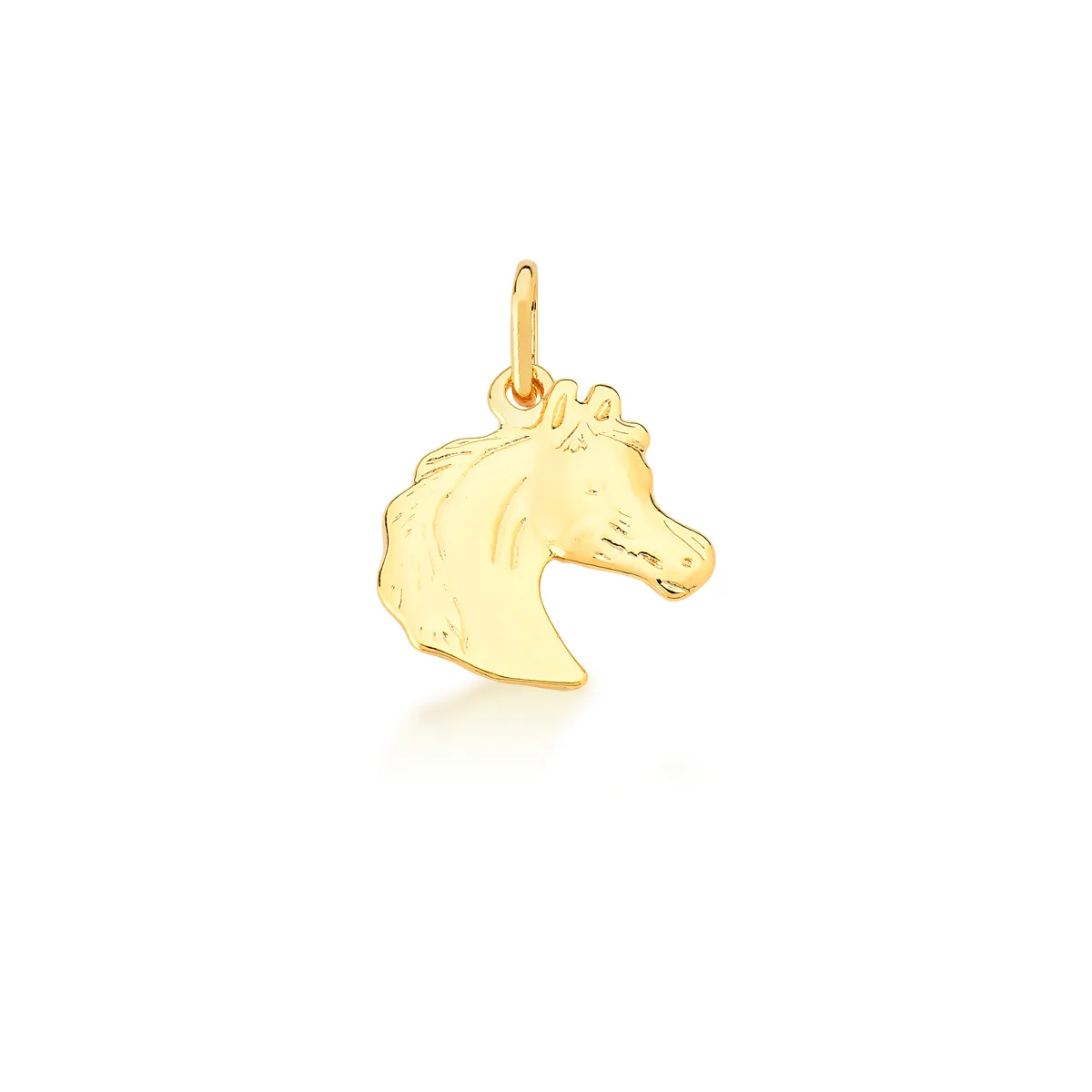 PINGENTE BAN. DOURADO LISO CAVALO 16MM