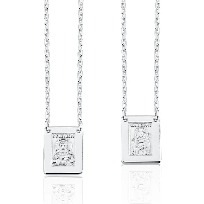 ESCAPULÁRIO PRATA ESTILO CARTIER C/ ELOS FINOS