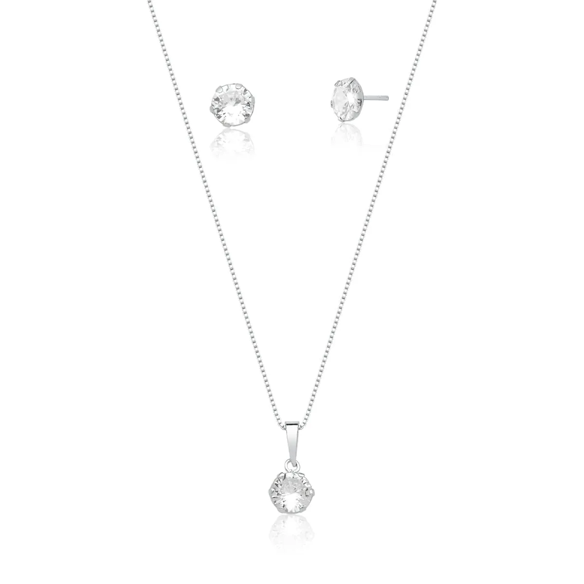 CONJUNTO PRATA PONTO DE LUZ