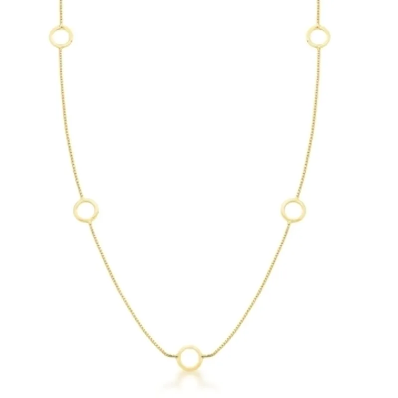 COLAR BAN. DOURADO LISO VAZADO REDONDO 60+10CM