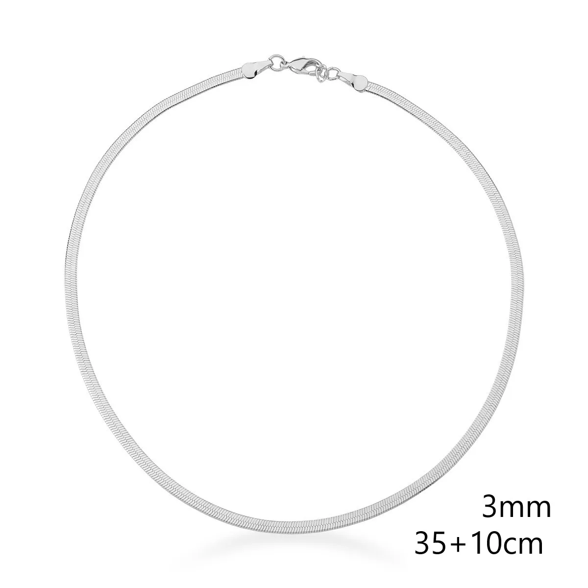 CORRENTE MALHA ESTEIRA LISO FECHO BOIA 4MM BAN. A RODIO /TAM. 40