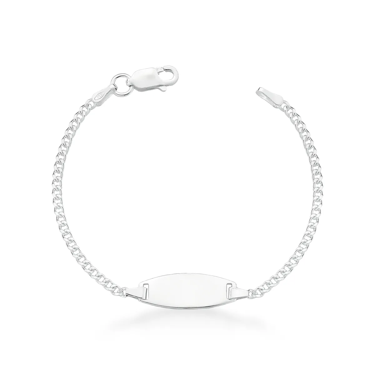 PULSEIRA KIDS PRATEADO LISO PLACA