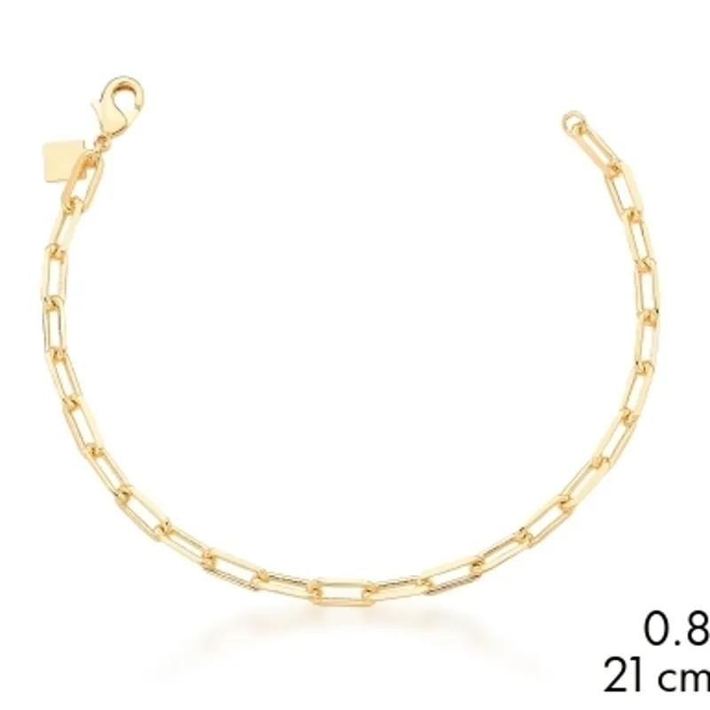 PULSEIRA MALHA CARTIER BAN. DOURADO LISO 0,8 21