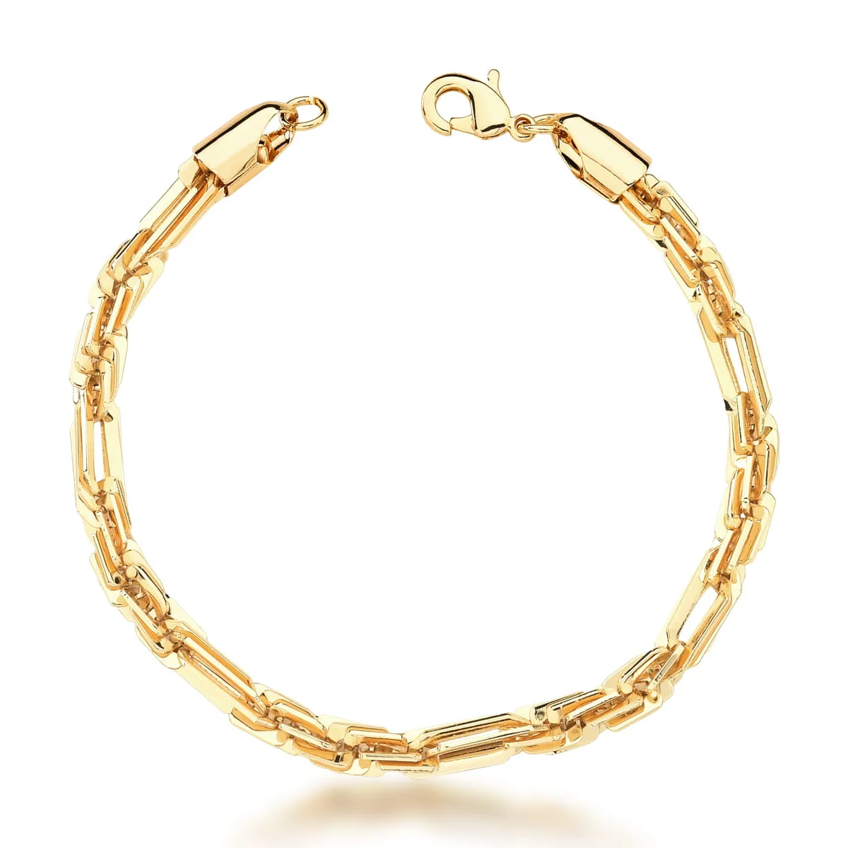 PULSEIRA BASICO LISO 3 VOLTAS ELO 2 EM 1 5MM  BAN. DOURADO