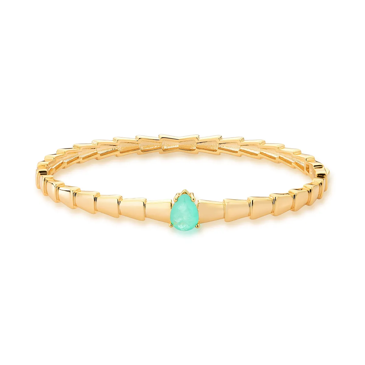 BRACELETE BAN. DOURADO CONTORNO TRABALHADO PEDRA TURMALINA GOTA 2X4MM