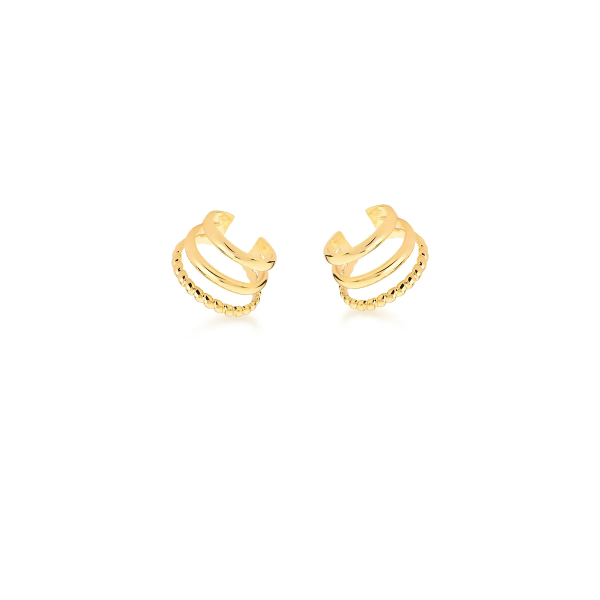 PIERCING BAN. DOURADO LISO 3 VOLTAS TRANCADO