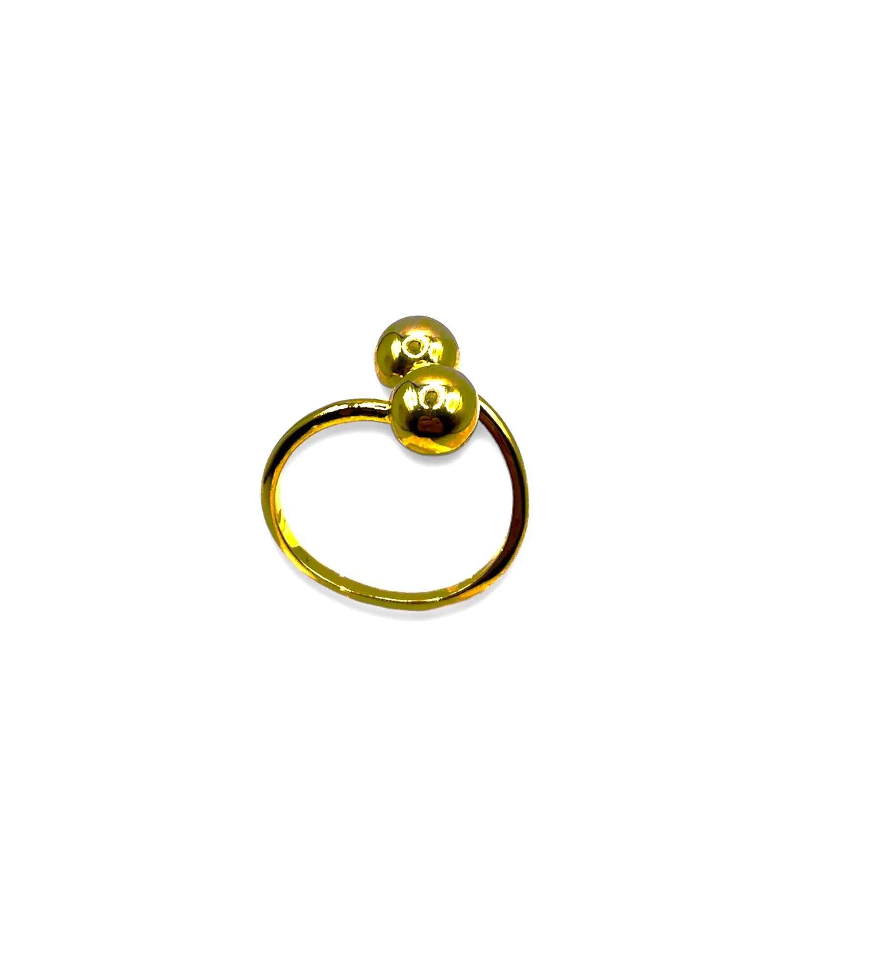 ANEL BAN. DOURADO LISO 2 BOLA