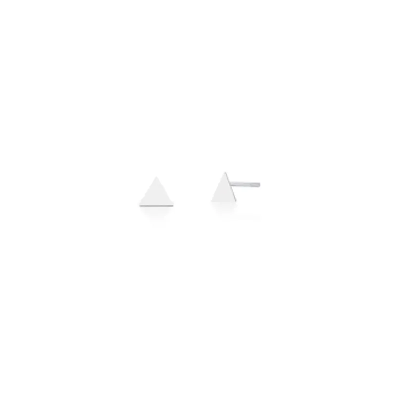 BRINCO PRATEADO LISO TRIANGULAR 7MM