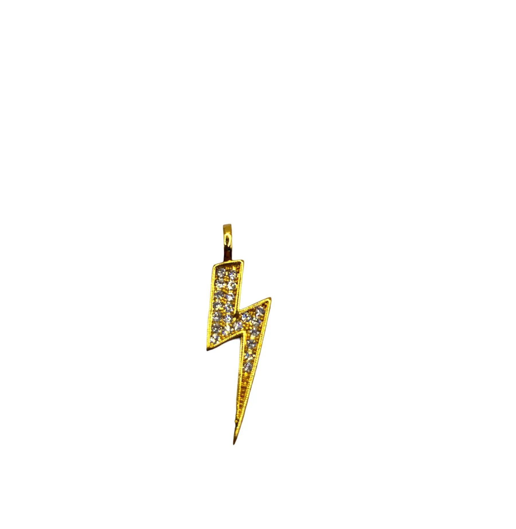 PINGENTE BAN. DOURADO CRAVEJADO C/ ZIRCONIA