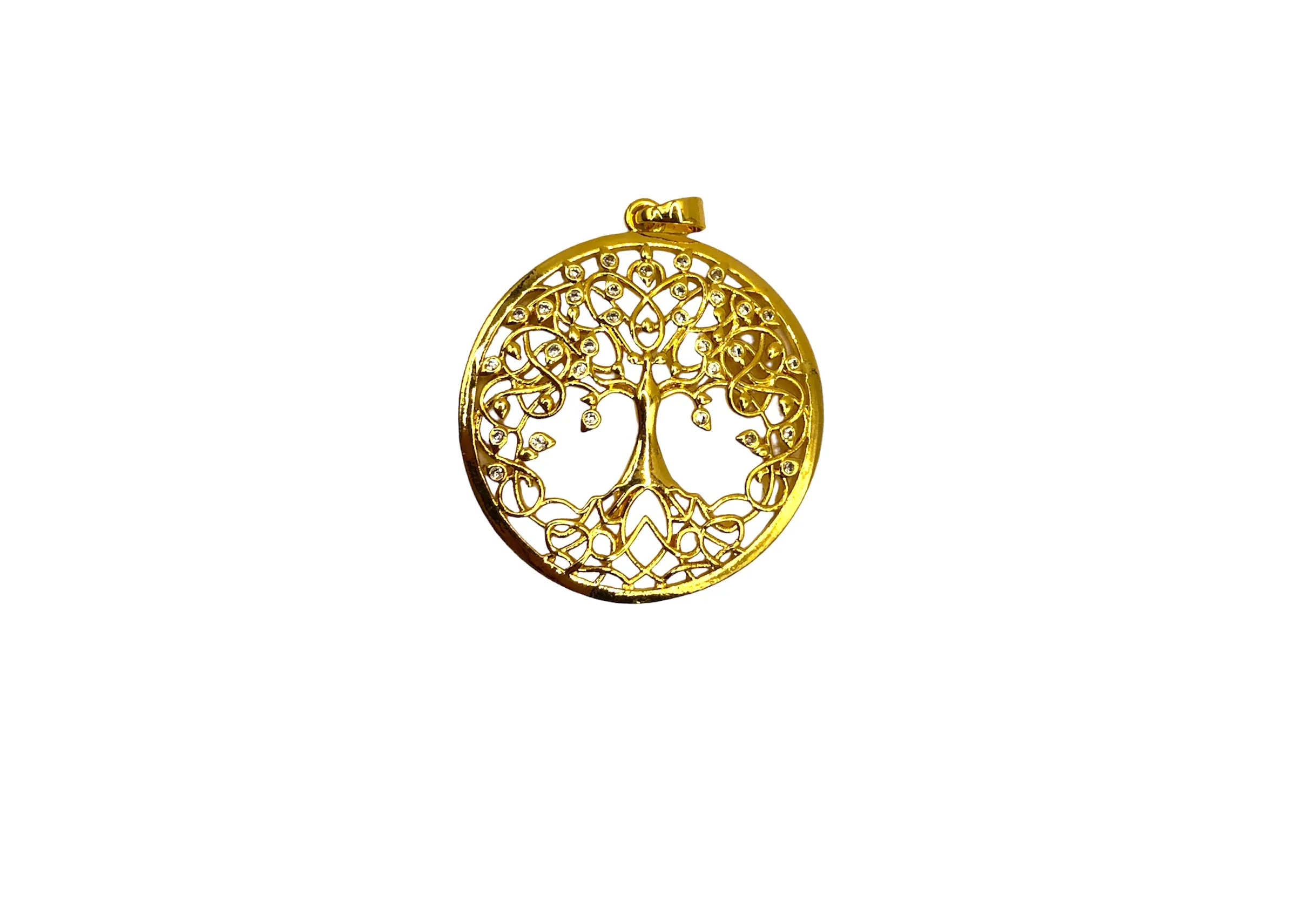 PINGENTE DOURADO ARVORE DA VIDA