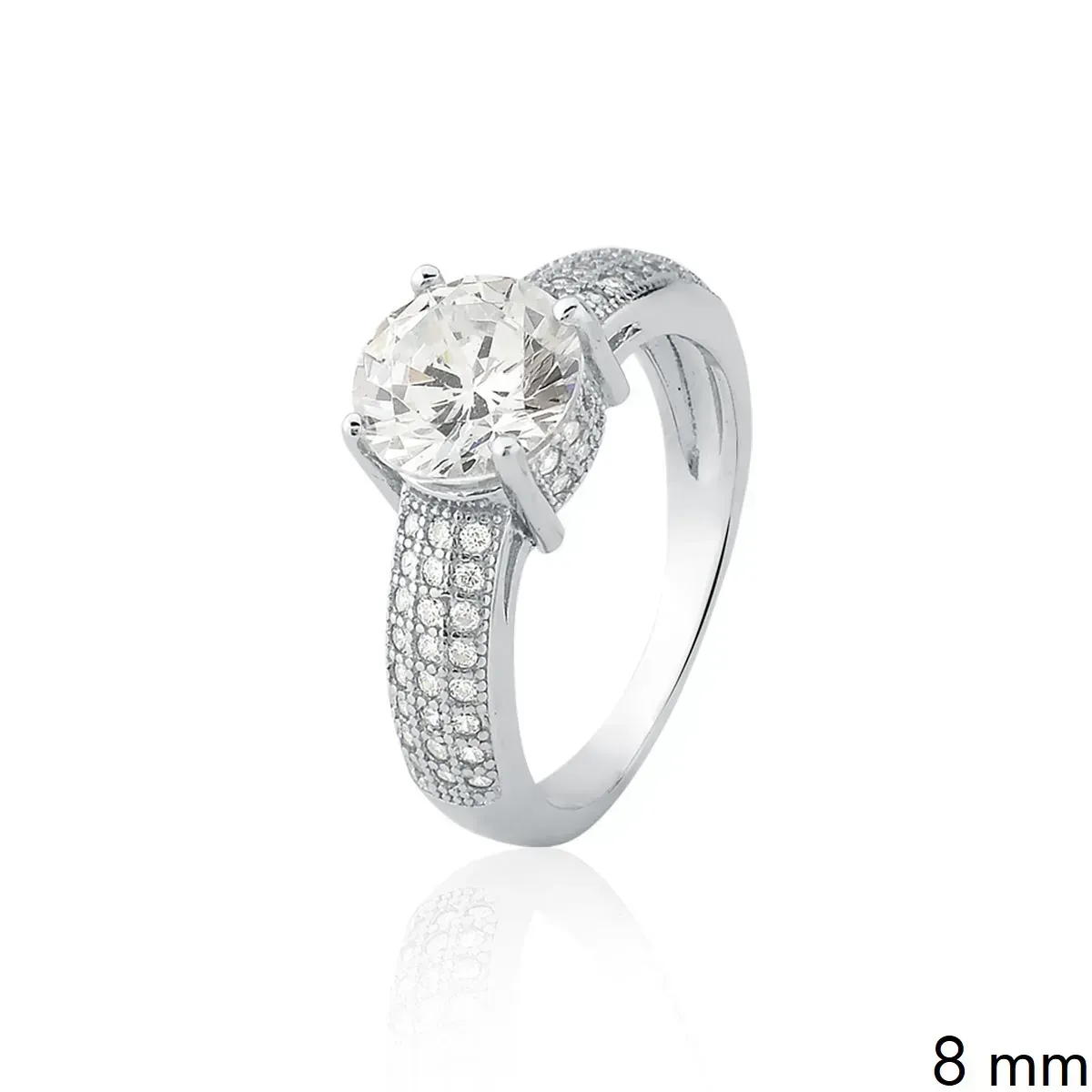 ANEL PRATA 925 CRAVEJADO COM ZIRCONIAS 