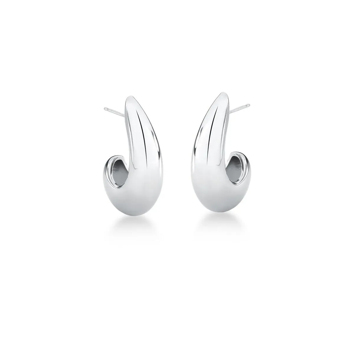 BRINCO BAN. RODIO LISO EAR HOOK GOTA CURVO 25MM