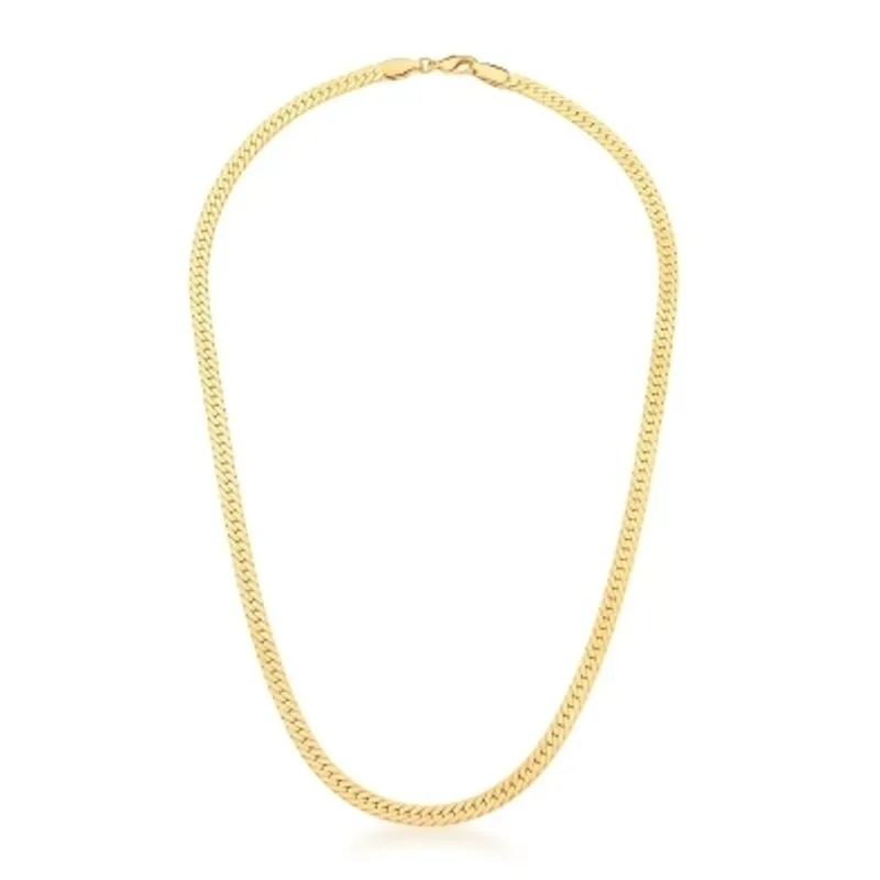 CORRENTE BAN. DOURADO LISO ESTEIRA LAMINADA 4MM  BAN. DOURADO