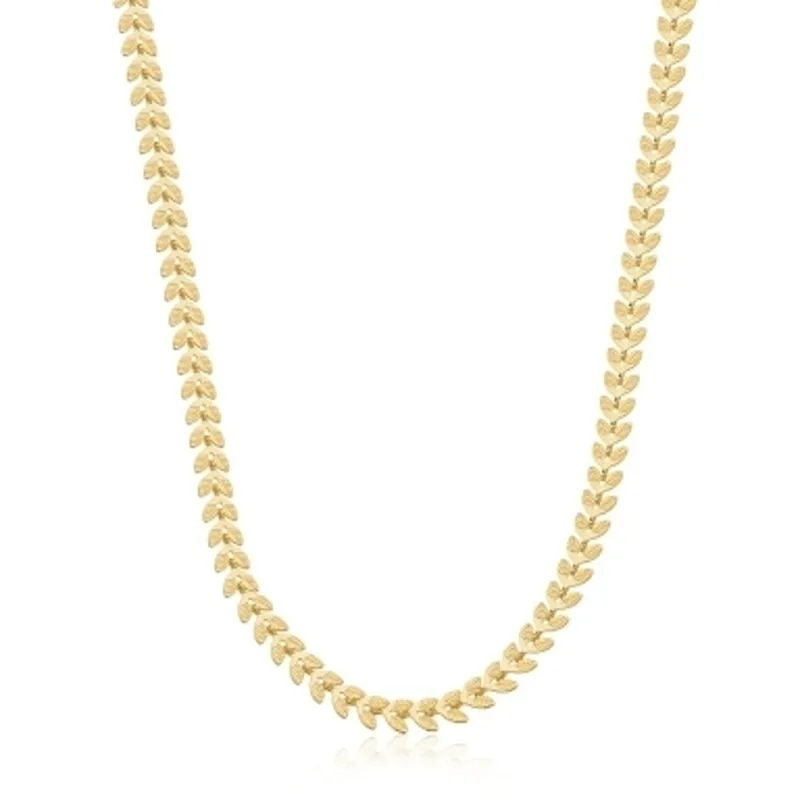 CHOKER BAN. DOURADO LISO FOLHA TRABALHADA 30+10CM