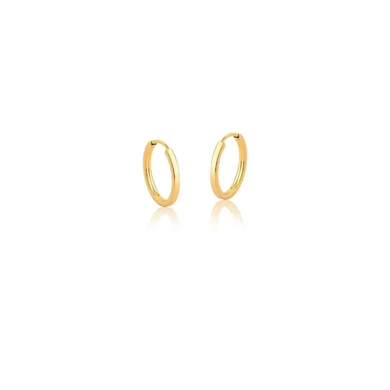 BRINCO ARGOLA LISO FIO QUADRADO 15MM BAN. DOURADO