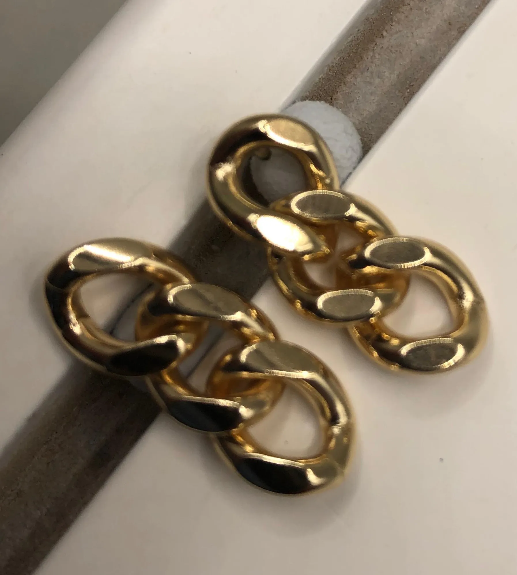 BRINCO BAN. DOURADO LISO 3 ELO GRUMET 11MM