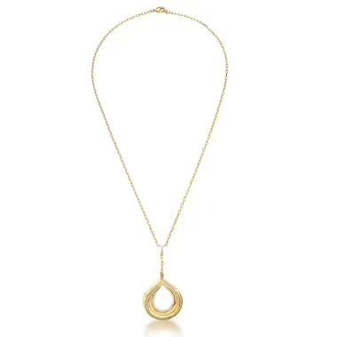 COLAR BAN. DOURADO CRAV. ZIRC BRANCA 2 LINHAS VAZADO PENDULO CURVO GOTA