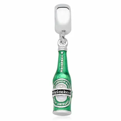 PINGENTE PRATA EMBALAGEM CERVEJA HEINEKEN