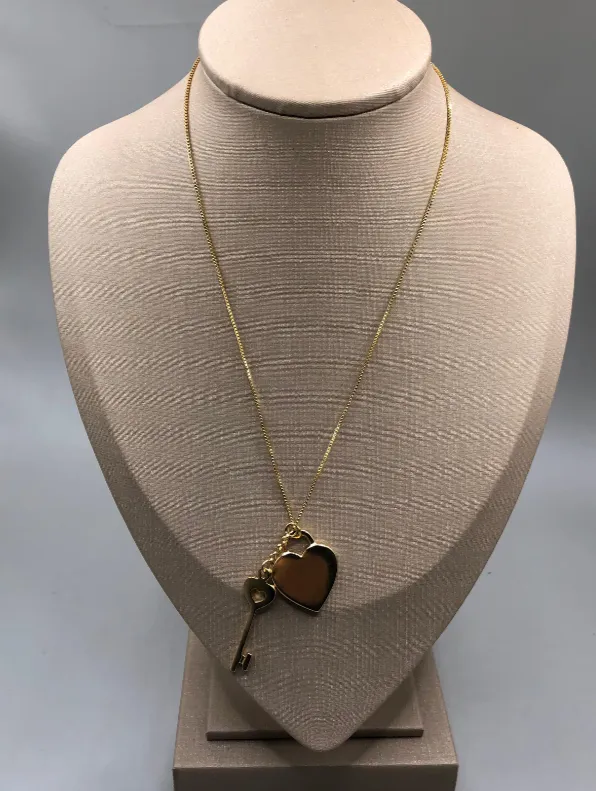 COLAR BAN. DOURADO CORAÇÃO E CHAVE