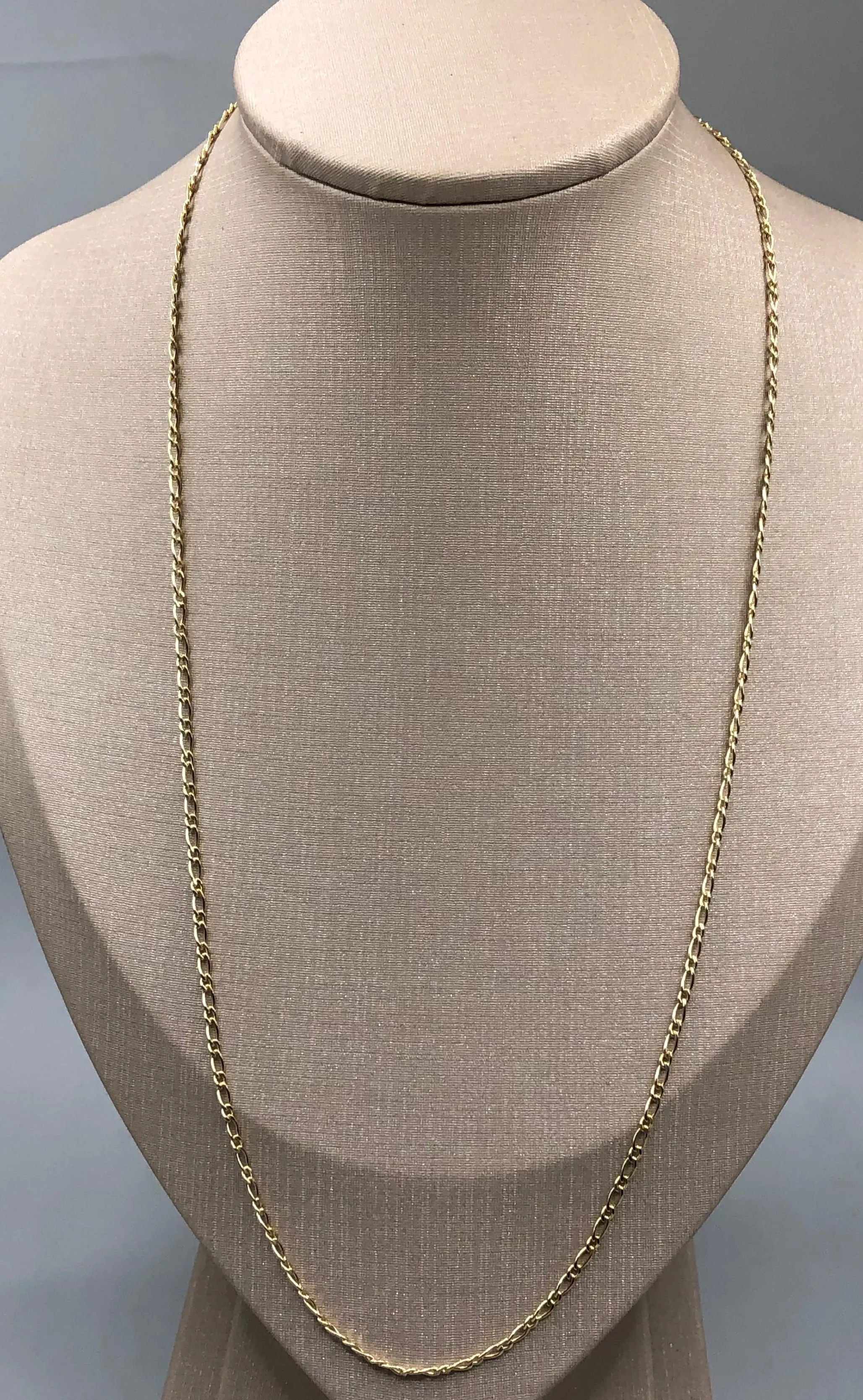CORRENTE DOURADA ELO ALTERNADO 1X1 2MM